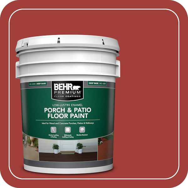 5 gal. #PPU2-16 Fire Cracker Low-Lustre Enamel Interior/Exterior Porch and Patio Floor Paint