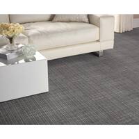 Living Bliss Slate Gray 13.2 ft. 29.49 oz. Polyester Loop Installed Carpet