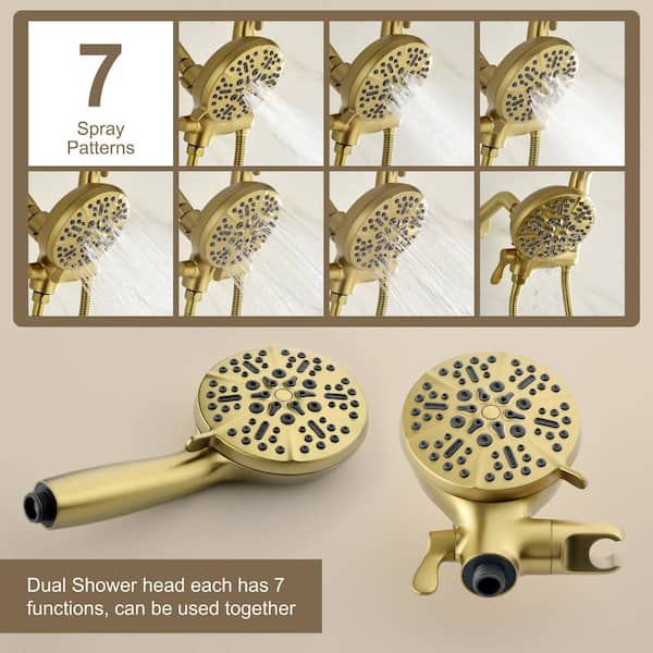 洋書 Golden shower girl 2 YAWWALK 3-Spray 12 and 6 in. Dual Shower Head and Handheld