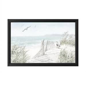 "Coastal Dunes" by The Macneil Studio Framed with LED Light Landscape Wall Art 16 in. x 24 in.