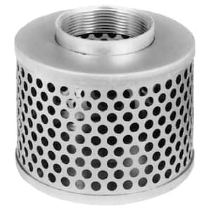 2 in. Steel Round Hole Strainer for Lay Flat, Discharge, Backwash and Suction Hoses