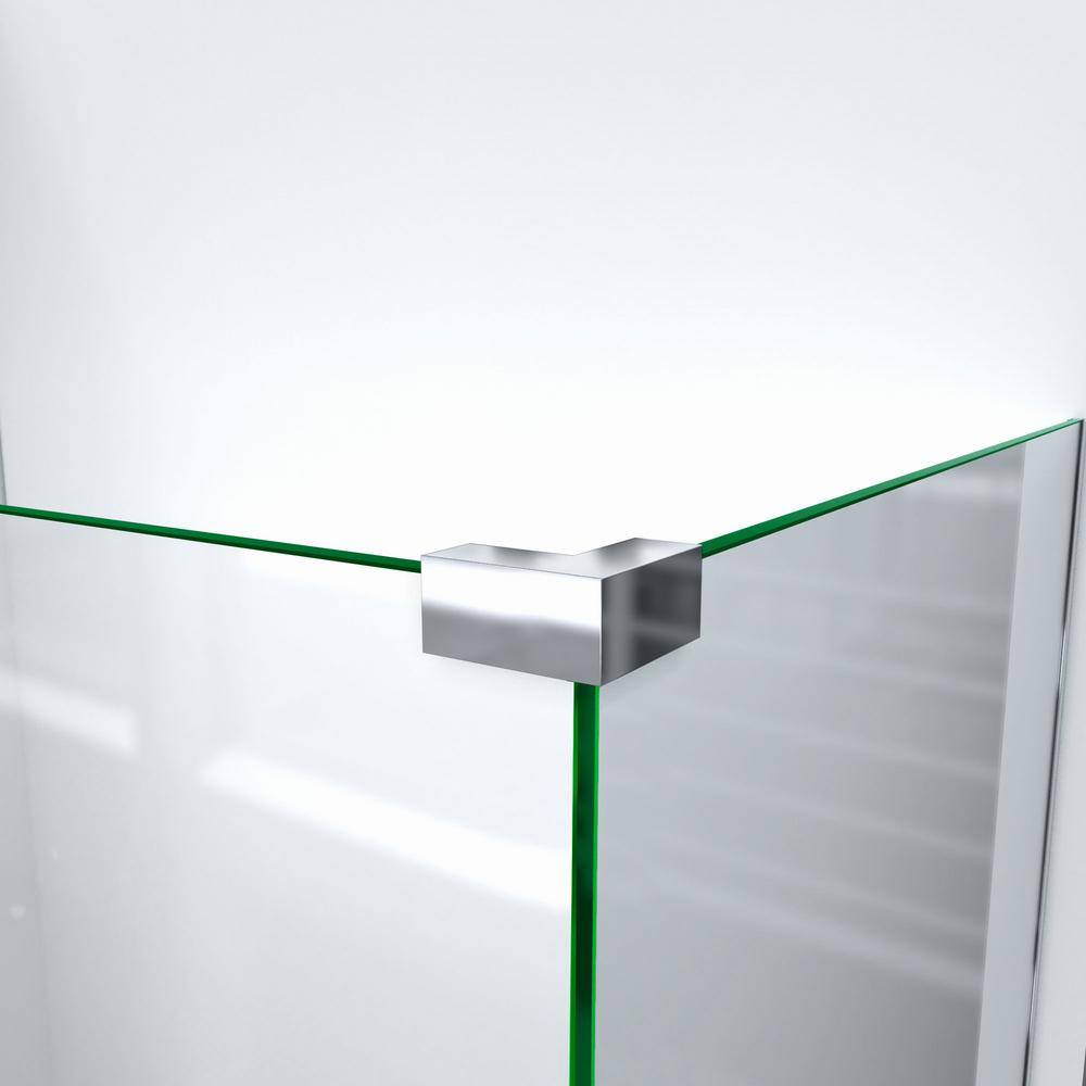 Linea 30" x 72" Frameless Clear Glass Shower Screen with Distressed Bronze Finish