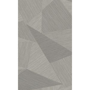 Mushroom Gray Simple Geometric Panel Printed Non-Woven Paper Non-Pasted Textured Wallpaper 60.75 sq. ft.