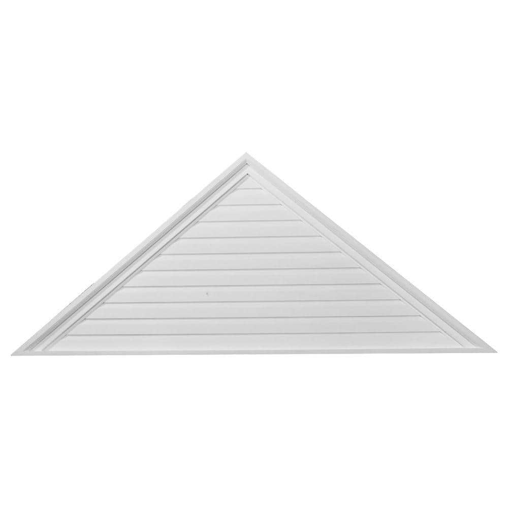 Ekena Millwork 72 in. x 18 in. Triangle Primed Polyurethane Paintable Gable Louver Vent
