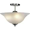 Volume Lighting Minster 3-Light Brushed Nickel Interior Semi-Flush ...