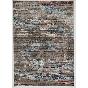 Jerome CHARCOAL / IVORY 2 ft. 8 in. x 4 ft. Oriental Polypropylene/Polyester Area Rug