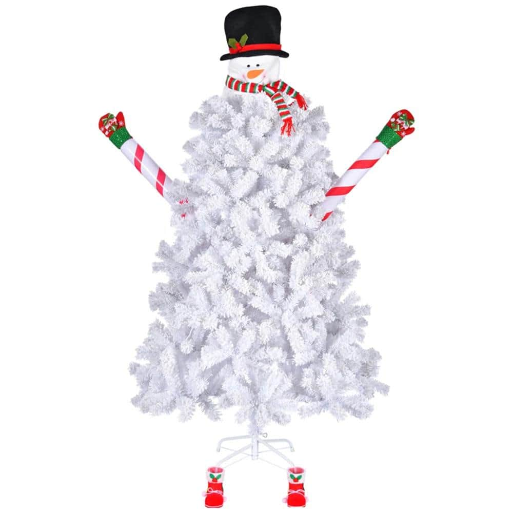 Karl home 6.5 ft. Pre-Lit Snowman Artificial Christmas Tree with 140 LED Lights