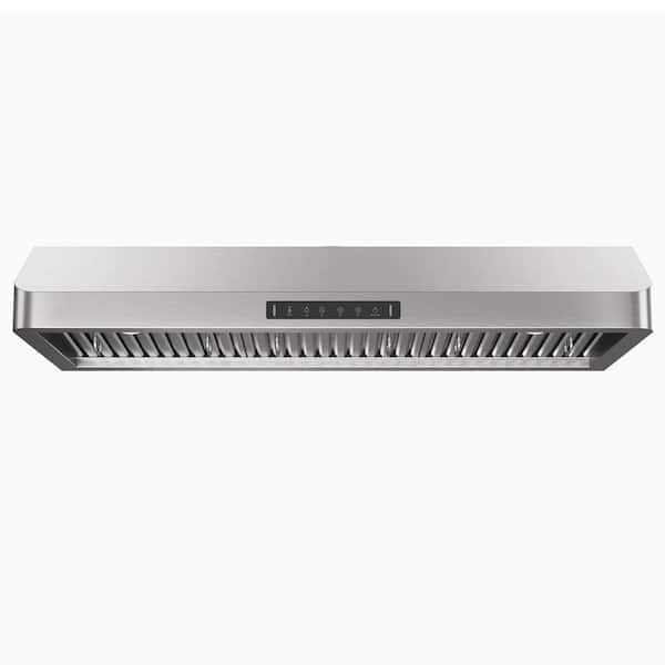 VIKIO PRO 36 in.600CFM Ducted Under Cabinet Range Hood in Stainless Steel in Low Noise with Dual Motor