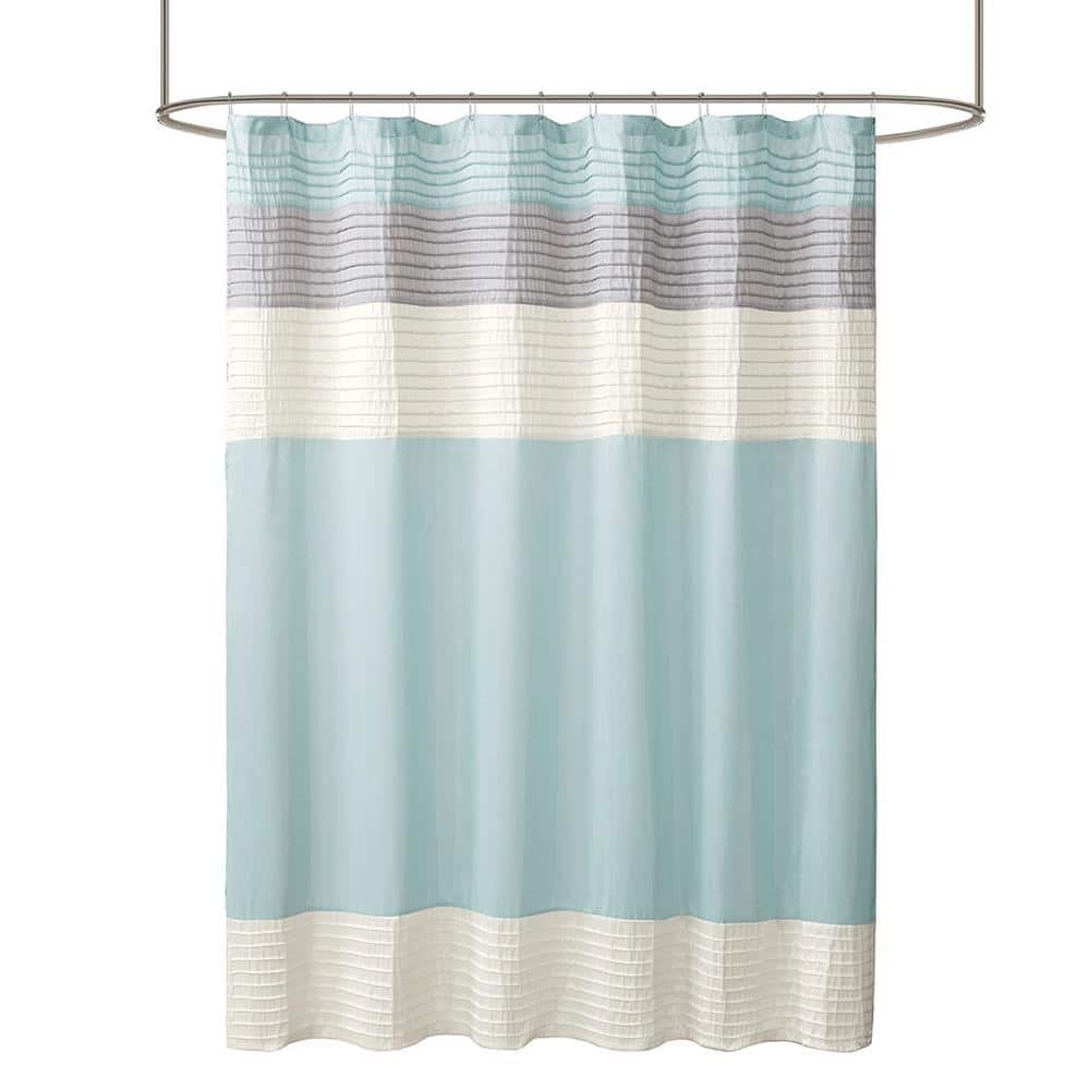 72 in. W x 72 in. L Faux Silk Shower Curtain in Polyester for Bath