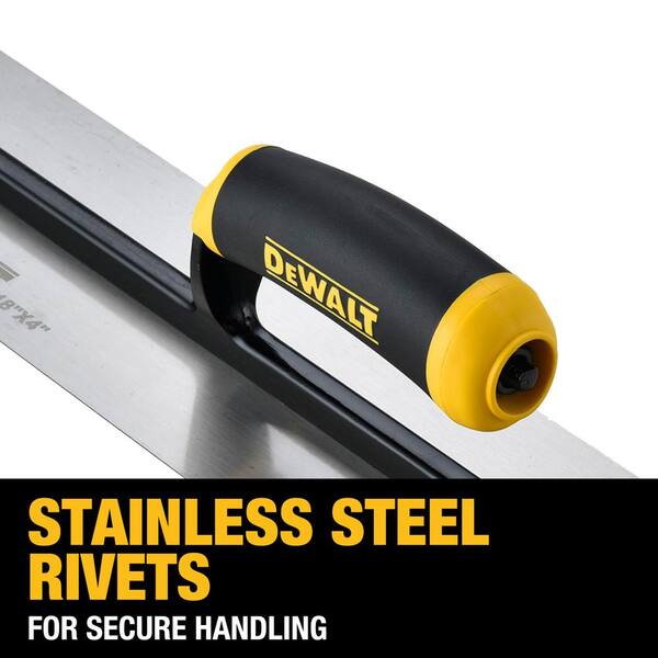 DEWALT 18 in. x 4 in. Carbon Steel Finishing Trowel DXTT-3-705