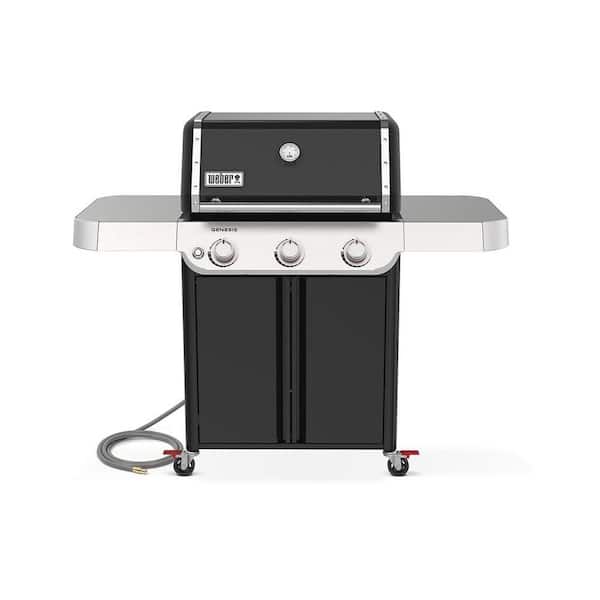 Genesis E-315 3-Burner Natural Gas Grill in Black with Cast-Iron Grates