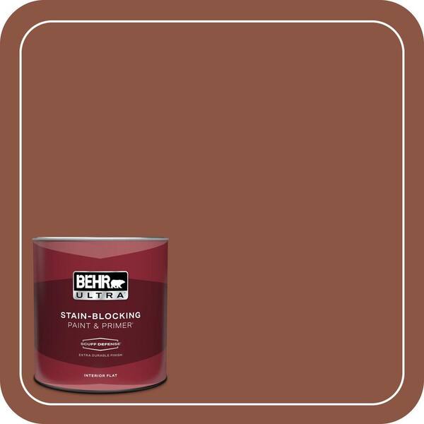 BEHR ULTRA 1 qt. #S180-7 True Copper Extra Durable Flat Interior Paint & Primer