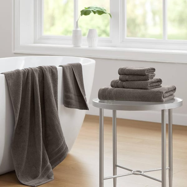 400GSM Essential Bundle 6-Piece Grey Cotton Bath Towel Set