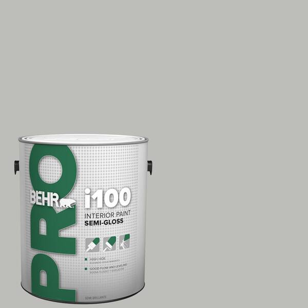 BEHR PRO 1 gal. #PPU24-17 Hailstorm Gray Semi-Gloss Interior Paint