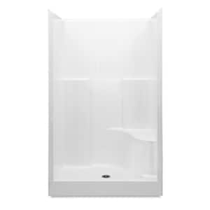 Aquatic Everyday Smooth Tile 60 in. x 36 in. x 76 in. 1-Piece Bath and ...