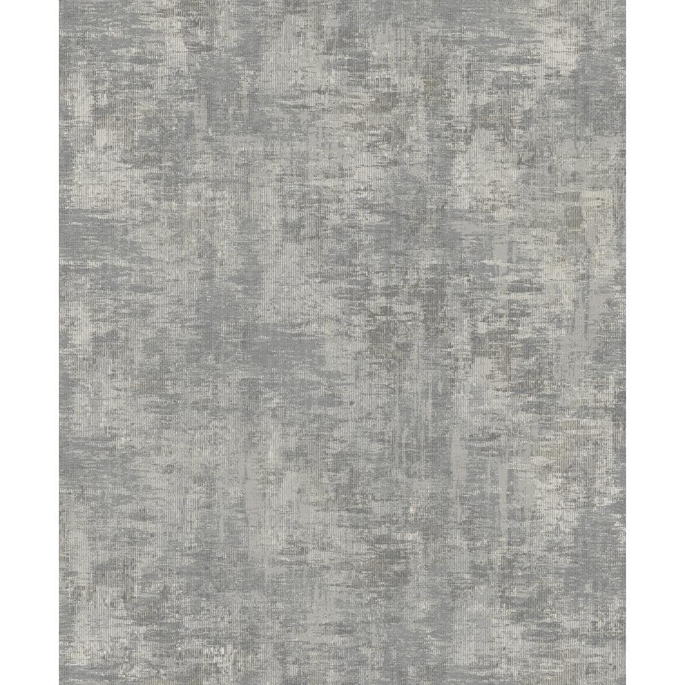 Lustre Collection Silver/Grey Distressed Plaster Metallic Finish Paper on N