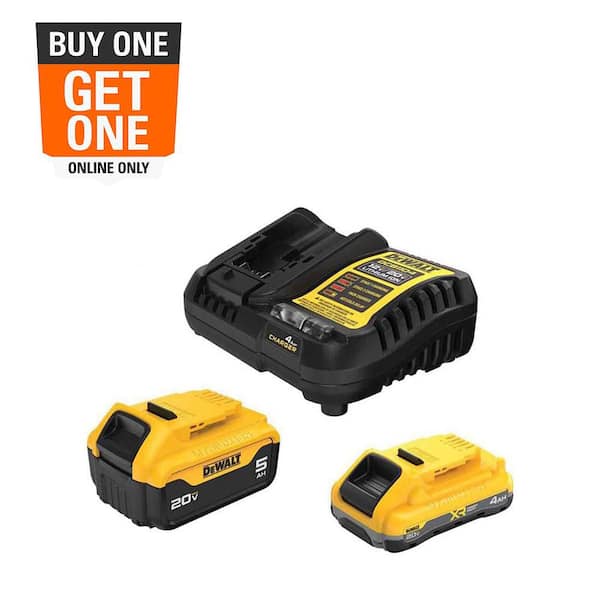 20V MAX Lithium-Ion Starter Kit with 4.0 Ah and 5.0 Ah Batteries and Charger