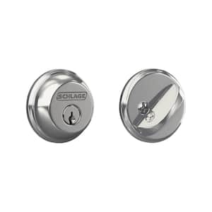 B60 Series Bright Chrome Single Cylinder Deadbolt Certified Highest for Security and Durability