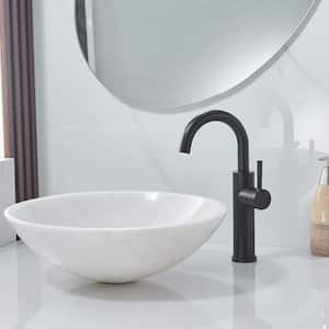 Single Hole Single Handle Bar Faucet With Swivel Spout in Matte Black