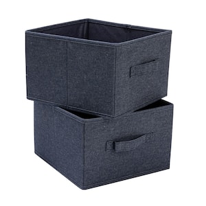 7.5 in. x 11.2 in. x 11.5 in. Denim Blue Cardboard Collapsible Closet Drawer Organizer with Handle