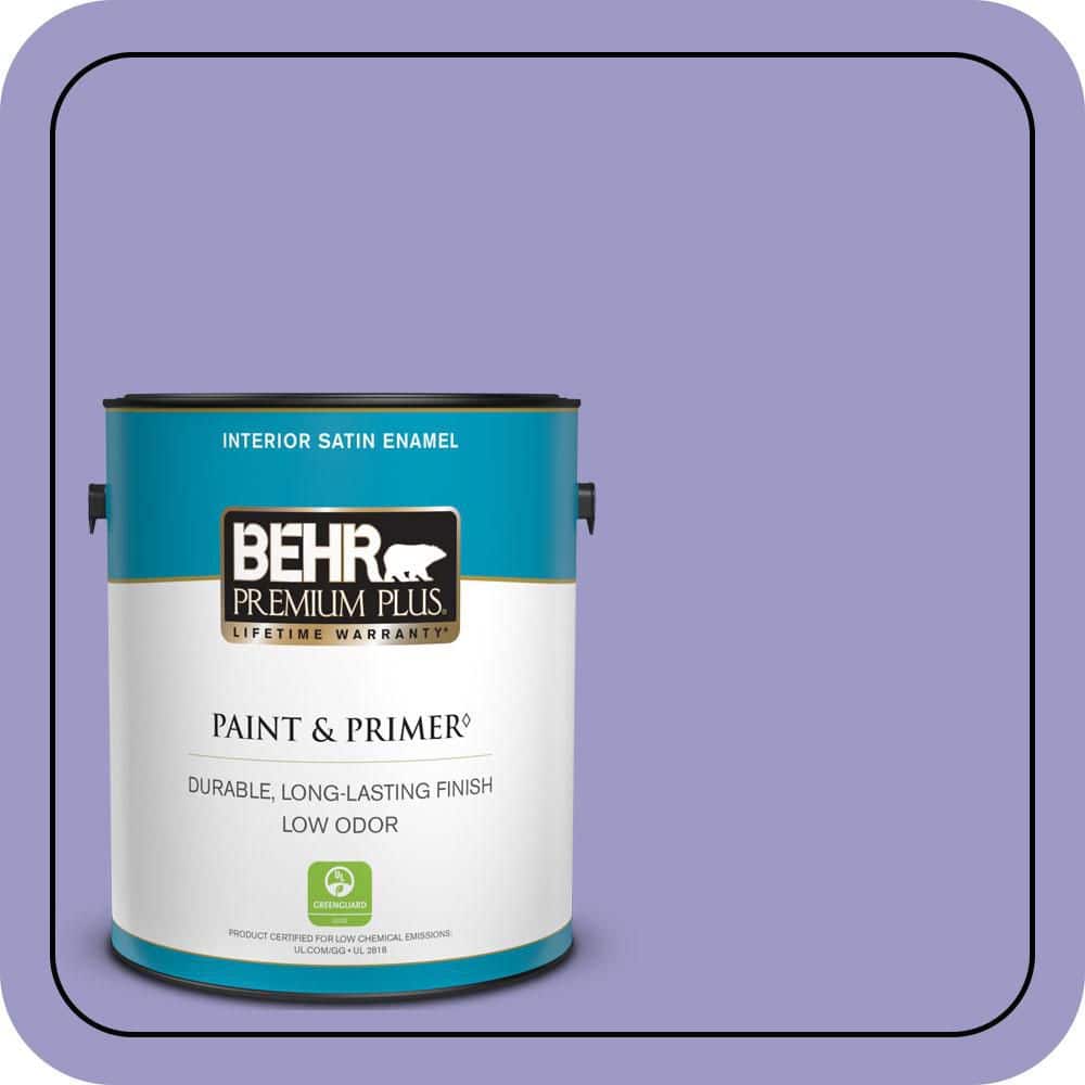1 gal. #630B-5 Majestic Violet Satin Enamel Low Odor Interior Paint & Primer price history on PriceWatchPro