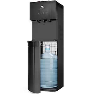 Self-Cleaning Water Cooler Water Dispenser - 3 Temperature Settings Black Stainless Steel