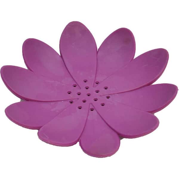 EVIDECO French home goods Bath Soap Dish Cup Water Lily Solid Purple