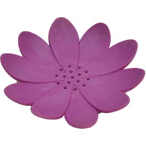 Bath Soap Dish Cup Water Lily Solid Purple