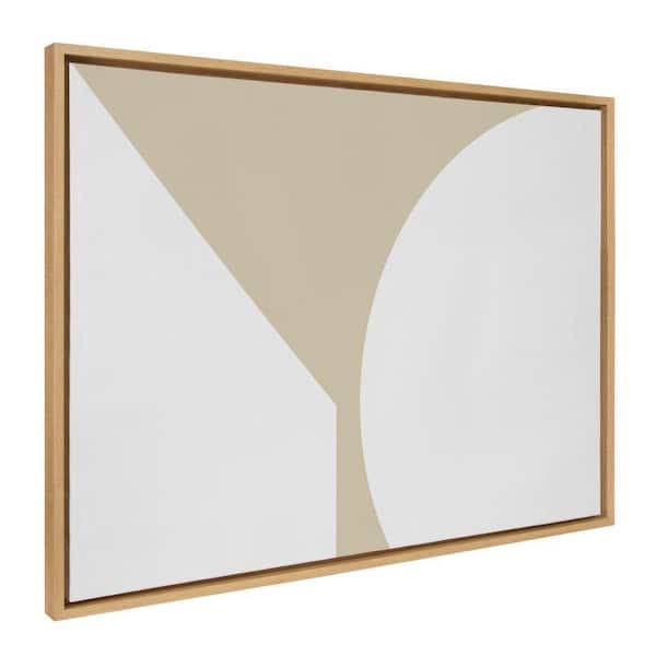 Kate and Laurel Sylvie Minimal Max Mod II Soft Neutral by the Creative Bunch Studio Framed Art Print 28 in. x 38 in.