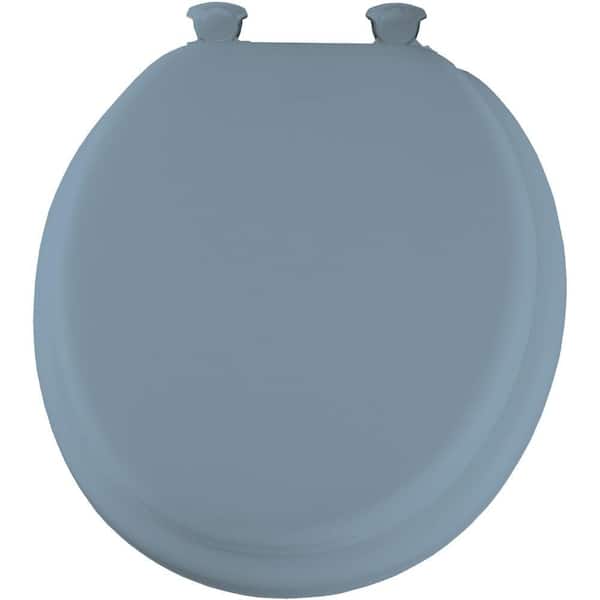 Mayfair Lift-Off Soft Round Closed Front Toilet Seat in Sky Blue