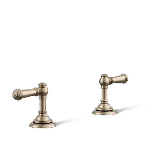 KOHLER Artifacts Bathroom Sink Lever Handles in Vibrant Brushed Bronze