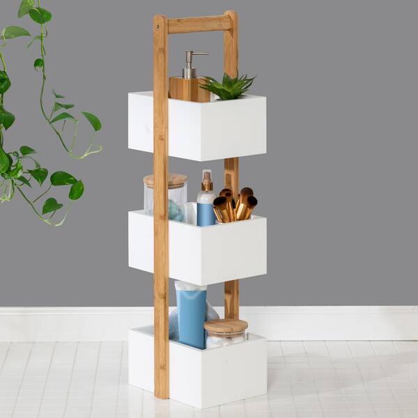 Buy Wholesale China Bsci 3 Tier Height 67mm Width 18cm Bamboo Bathroom  Storage Shelf Storage Caddy & Bamboo Storage Shelf Storage Caddy at USD 6.7