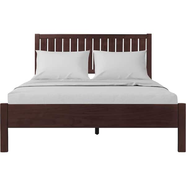 Camden Isle Graham Espresso Brown Wood Frame Queen Platform Bed