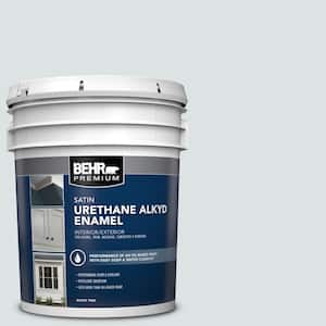 5 gal. #MQ3-27 Etched Glass Urethane Alkyd Satin Enamel Interior/Exterior Paint