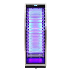 24 in. W 141-Bottle Single Zone Beverage and Wine Cooler in Stainless Steel