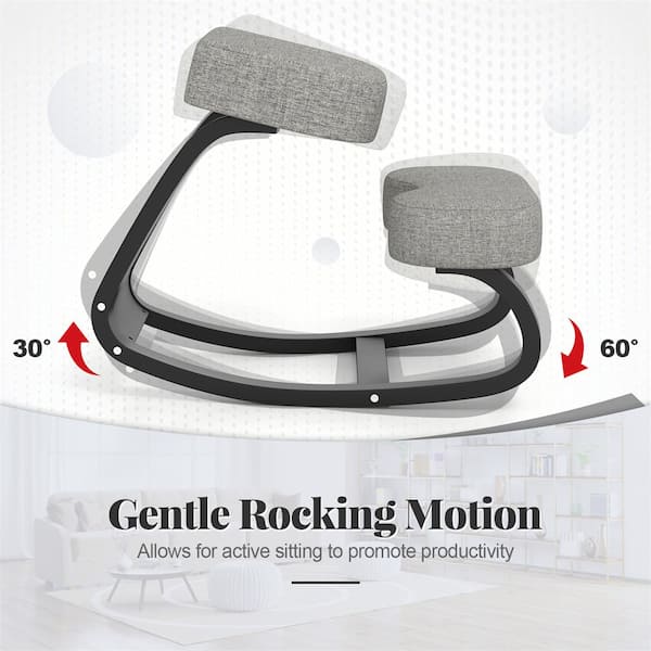 Costway Fabric Cushioned Upholstered Ergonomic Task Chair
