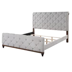 Andria White Wood Frame King Panel Bed