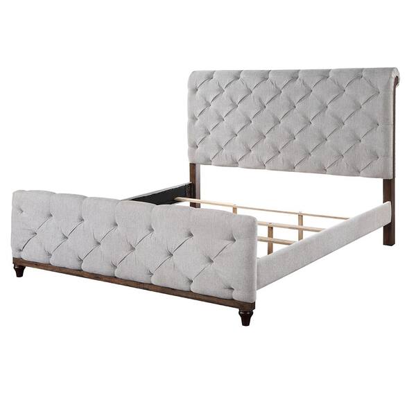 Acme Furniture Andria White Wood Frame King Panel Bed