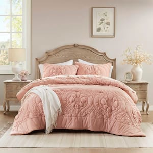 Madison Park Amelie 3-Piece Pink Polyester Full/Queen Comforter