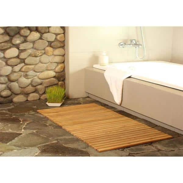 Nordic Natural Teak 40" x 20" Shower and Bath Mat