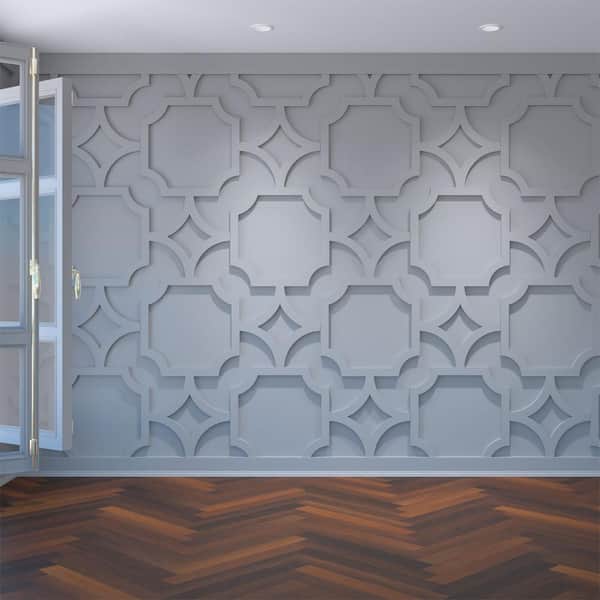 Ekena Millwork 42 3/8 in.W x 23 3/8 in.H x 3/8 in.T Large Anderson Decorative Fretwork Wall Panels in Architectural Grade PVC