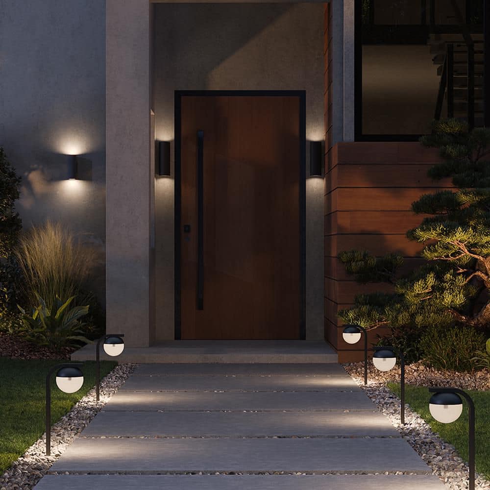 Architectural Bronze Cylinder 2-Light LED Outdoor Wall Mount