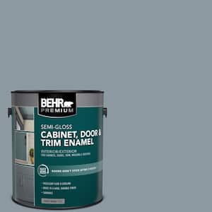 1 gal. #N490-4 Teton Blue Semi-Gloss Enamel Interior/Exterior Cabinet, Door & Trim Paint