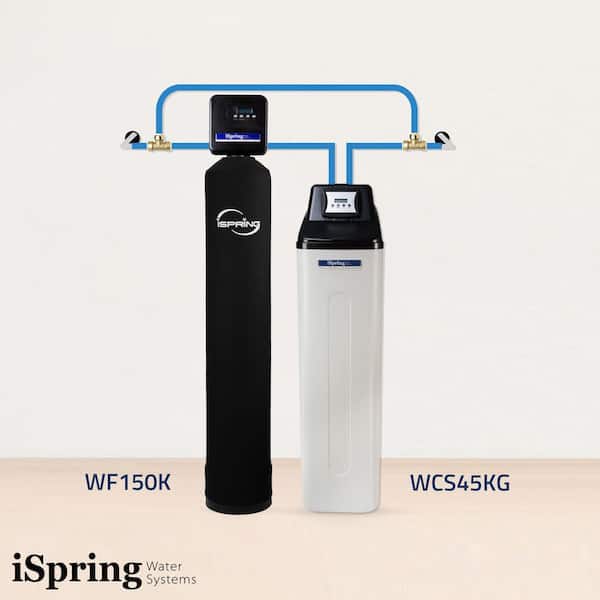 ISPRING Whole House Water Softener + Water Filtration System Chlorine, Chloramine and Heavy Metal Water Filter