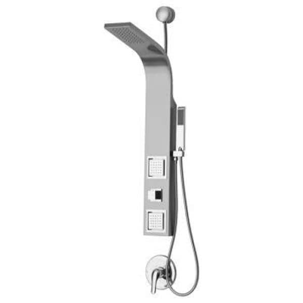 A&E Capri XI 2-Jet Shower Panel System with Rain Showerhead and Handshower in Chrome