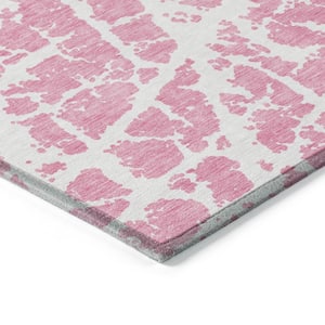 Chantille ACN501 Pink 10 ft. x 14 ft. Machine Washable Indoor/Outdoor Geometric Area Rug