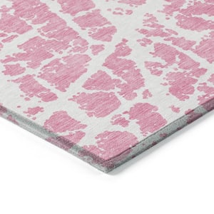 Chantille ACN501 Pink 9 ft. x 12 ft. Machine Washable Indoor/Outdoor Geometric Area Rug