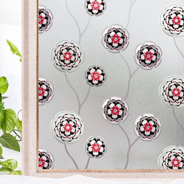 COTTON COLORS 35.4 in. W x 78.7 in. L Decorative and Privacy 3D Window Film