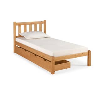 Poppy Cinnamon Twin Bed with Storage Drawers