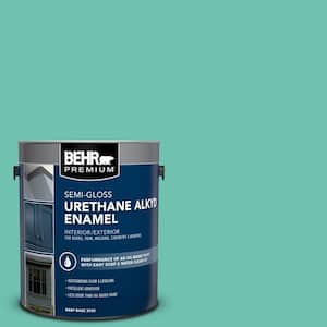 1 gal. #P440-4 March Aquamarine Urethane Alkyd Semi-Gloss Enamel Interior/Exterior Paint